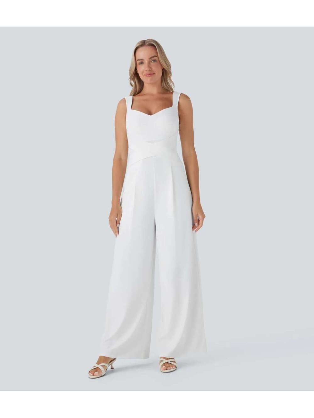 HALARA U Back Sleeveless Casual Jumpsuit with Pockets- Size L Reg